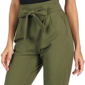 Grace Karin Women’s Business Casual High Waist Pants With Pockets, Bow Knot S